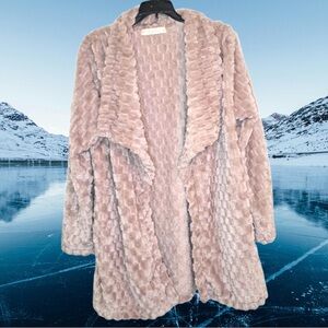 Cozy Textured Faux Fur Jacket